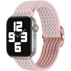 iMoshion Elastisch nylon bandje Apple Watch Series 1-8 / SE - 38/40/41mm - Roze