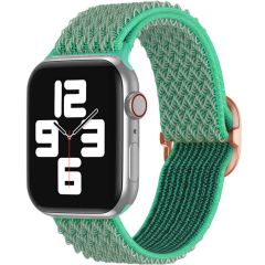 iMoshion Elastisch nylon bandje Apple Watch Series 1-9 / SE - 38/40/41mm - Turquoise