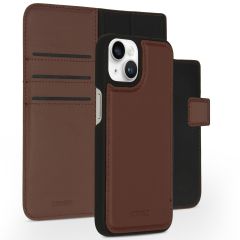 Accezz Premium Leather 2 in 1 Wallet Book Case iPhone 14 - Bruin