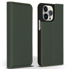Accezz Premium Leather Slim Bookcase iPhone 14 Pro Max - Groen