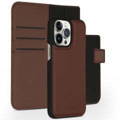 Accezz Premium Leather 2 in 1 Wallet Book Case iPhone 14 Pro Max - Bruin