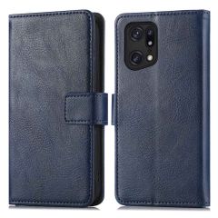 iMoshion Luxe Booktype Oppo Find X5 5G - Donkerblauw