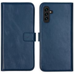 Selencia Echt Lederen Booktype Samsung Galaxy A13 (5G) - Blauw