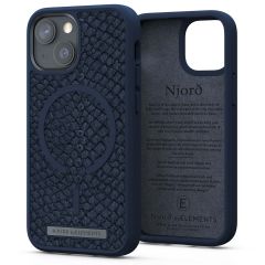 Njorð Collections Salmon Leather MagSafe Case iPhone 13 Mini - Petrol