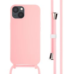 iMoshion Siliconen hoesje met koord iPhone 13 - Roze