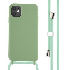 iMoshion Siliconen hoesje met koord iPhone 11 - Groen