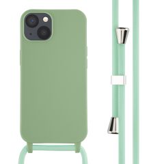 iMoshion Siliconen hoesje met koord iPhone 13 - Groen