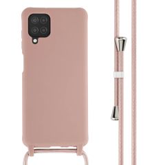 iMoshion Siliconen hoesje met koord Samsung Galaxy A12 - Sand Pink