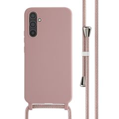 iMoshion Siliconen hoesje met koord Samsung Galaxy A34 (5G) - Sand Pink