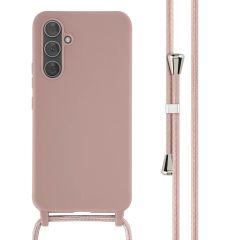 iMoshion Siliconen hoesje met koord Samsung Galaxy A54 (5G) - Sand Pink