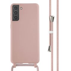 iMoshion Siliconen hoesje met koord Samsung Galaxy S21 Plus - Sand Pink