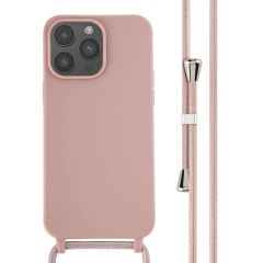 iMoshion Siliconen hoesje met koord iPhone 14 Pro Max - Sand Pink
