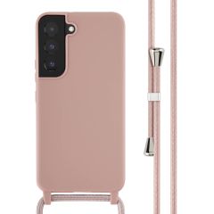 iMoshion Siliconen hoesje met koord Samsung Galaxy S22 - Sand Pink