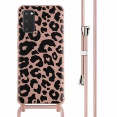 iMoshion Siliconen design hoesje met koord Samsung Galaxy S20 - Animal Pink