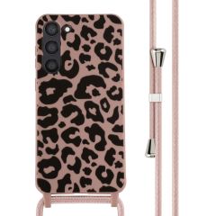 iMoshion Siliconen design hoesje met koord Samsung Galaxy S23 Plus - Animal Pink