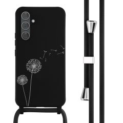 iMoshion Siliconen design hoesje met koord Samsung Galaxy A54 (5G) - Dandelion Black