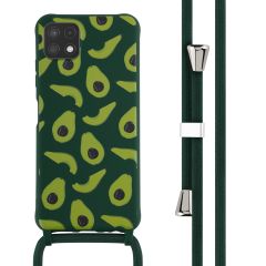 iMoshion Siliconen design hoesje met koord Samsung Galaxy A22 (5G) - Avocado Green