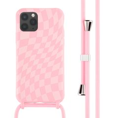 iMoshion Siliconen design hoesje met koord iPhone 11 Pro - Retro Pink