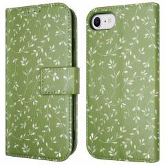 iMoshion Design Bookcase iPhone SE (2022 / 2020) / 8 / 7 / 6(s) - Green Flowers