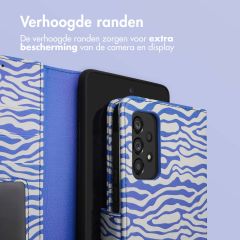 iMoshion Design Bookcase Samsung Galaxy A53 - White Blue Stripes