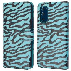 iMoshion Design Bookcase Samsung Galaxy S20 FE - Black Blue Stripes