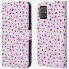 iMoshion Design Bookcase Samsung Galaxy A51 - Purple Flowers