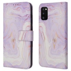 iMoshion Design Bookcase Samsung Galaxy A41 - Purple Marble