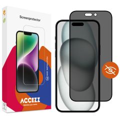 Accezz Gehard Glas Privacy Screenprotector iPhone 15