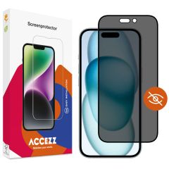 Accezz Gehard Glas Privacy Screenprotector iPhone 15 Plus