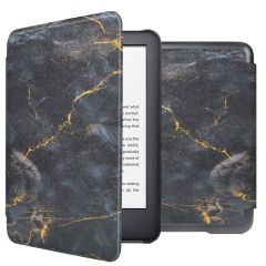 iMoshion Design Slim Hard Case Sleepcover Amazon Kindle (2022) 11th gen - Black Marble