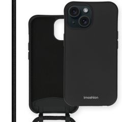 iMoshion Color Backcover met afneembaar koord iPhone 15 - Zwart