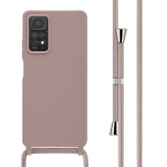 iMoshion Siliconen hoesje met koord Xiaomi Redmi Note 11 Pro - Sand Pink