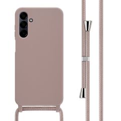 iMoshion Siliconen hoesje met koord Samsung Galaxy A15 (5G/4G) - Sand Pink