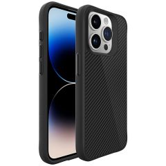 iMoshion Rugged Hybrid Carbon Case iPhone 15 Pro - Zwart