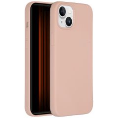 Accezz Liquid Silicone Backcover iPhone 15 Plus - Roze