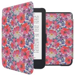 iMoshion Design Slim Hard Case Sleepcover Bookcase Kobo Clara 2E / Tolino Shine 4 - Flower Watercolor