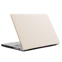 Selencia Geweven Cover MacBook Air 13 inch (2018-2020) - A1932 / A2179 / A2337 - Beige