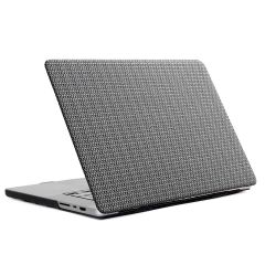 Selencia Geweven Cover MacBook Air 13 inch (2022) / Air 13 inch (2024) M3 chip - A2681 / A3113 - Grijs