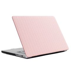 Selencia Geweven Cover MacBook Pro 16 inch (2021) / Pro 16 inch (2023) M3 chip - A2485 / A2780 / A2919 - Roze