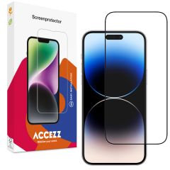 Accezz Gehard Glas Full Cover Screenprotector iPhone 15 Pro