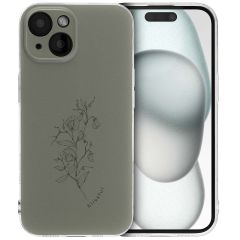 iMoshion Design hoesje iPhone 15 - Floral Green