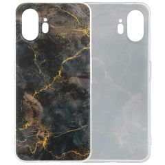 iMoshion Design hoesje Nothing Phone (2) - Black Marble