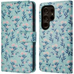 iMoshion Design Bookcase Samsung Galaxy S24 Ultra - Blue Flowers