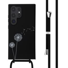 iMoshion Siliconen design hoesje met koord Samsung Galaxy S24 Ultra - Dandelion Black