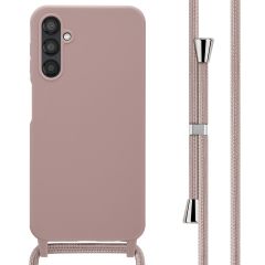 iMoshion Siliconen hoesje met koord voor de Samsung Galaxy A25 - Sand Pink