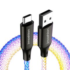 iMoshion Snellaadkabel RGB - USB-A naar USB-C kabel - 1 meter