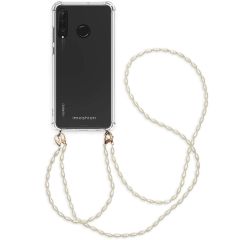 iMoshion Backcover met koord + armband - Parels Huawei P30 Lite - Transparant
