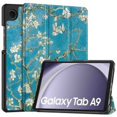 iMoshion Trifold Design Bookcase Samsung Galaxy Tab A9 8.7 inch - Green Plant