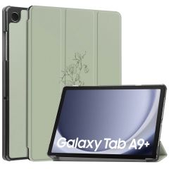 iMoshion Trifold Design Bookcase Samsung Galaxy Tab A9 Plus - Floral Green