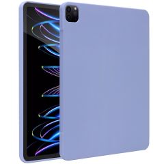 Accezz Liquid Silicone Backcover met penhouder iPad Pro 12.9 (2022) / Pro 12.9 (2021) / Pro 12.9 (2020) - Lila